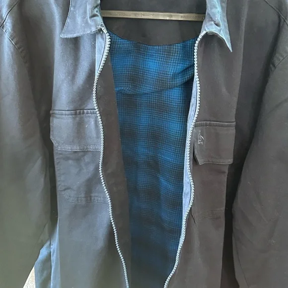 Original Penguin Navy Zip Jacket Mens M Minimalist Classic Workwear - Picture 5 of 10